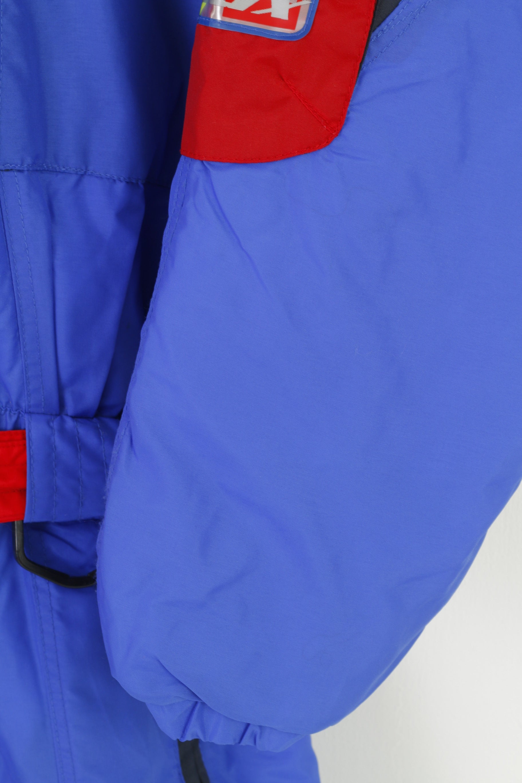 NEW Addax Men L Ski Suit Blue Vintage 90s Hood Belt Padded Waterproof Snow Snowsuit Snowboard