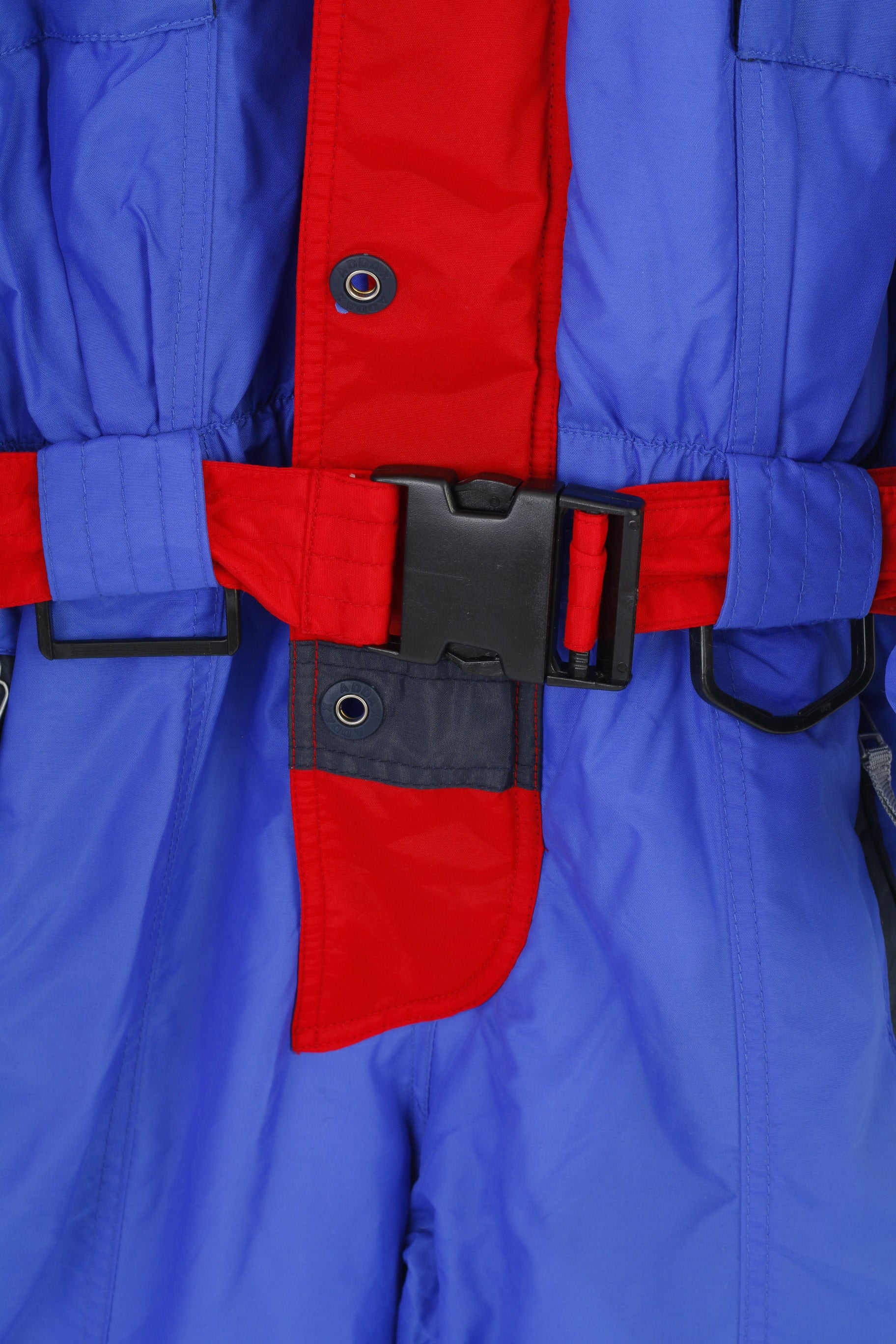 NEW Addax Men L Ski Suit Blue Vintage 90s Hood Belt Padded Waterproof Snow Snowsuit Snowboard