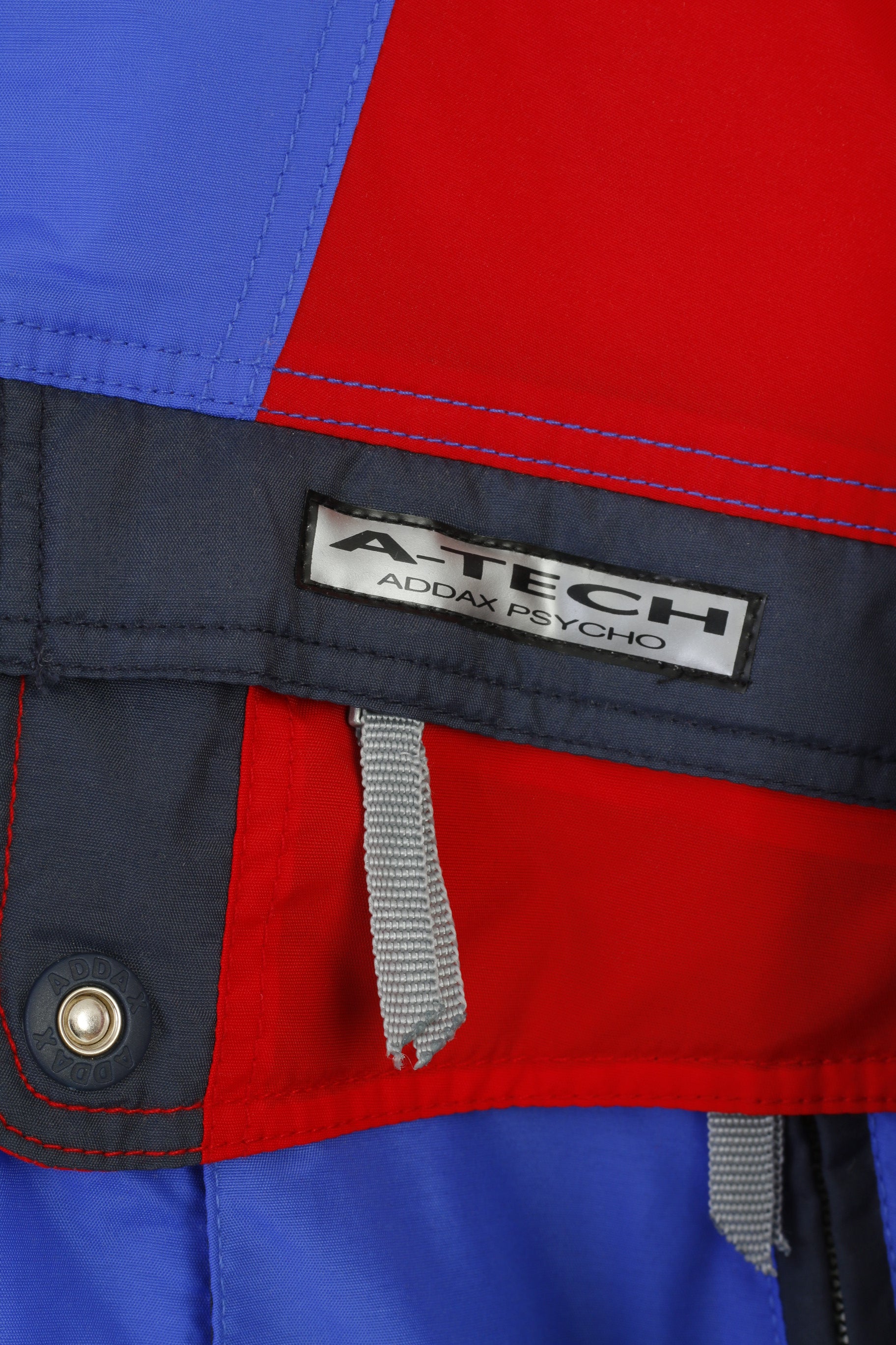 NEW Addax Men L Ski Suit Blue Vintage 90s Hood Belt Padded Waterproof Snow Snowsuit Snowboard