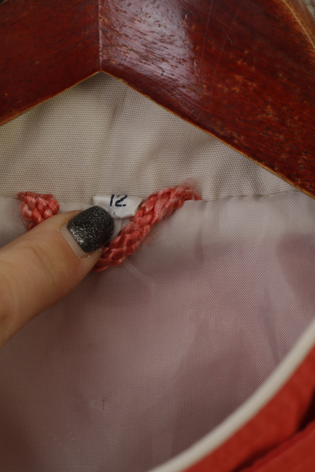 Telemac Women 12 M Bomber Jacket Peach Vintage Retro Snap Light Casual Top