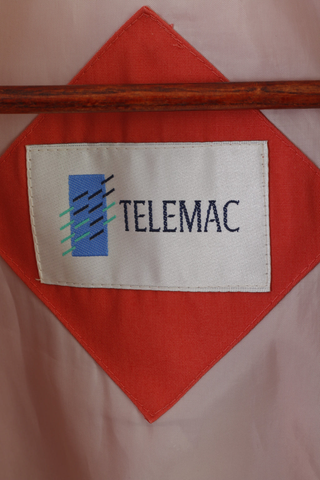 Telemac Women 12 M Bomber Jacket Peach Vintage Retro Snap Light Casual Top