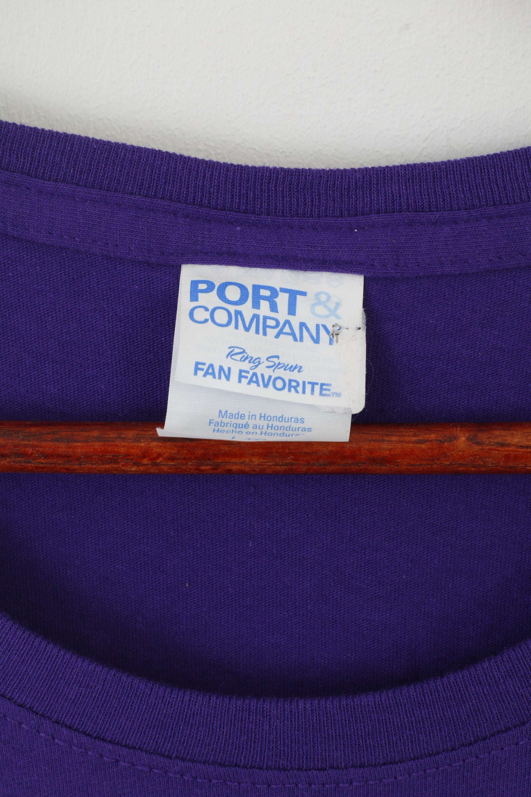 T-shirt Port &amp; Company da donna XL grafica in cotone viola 1974 Top unisex vintage