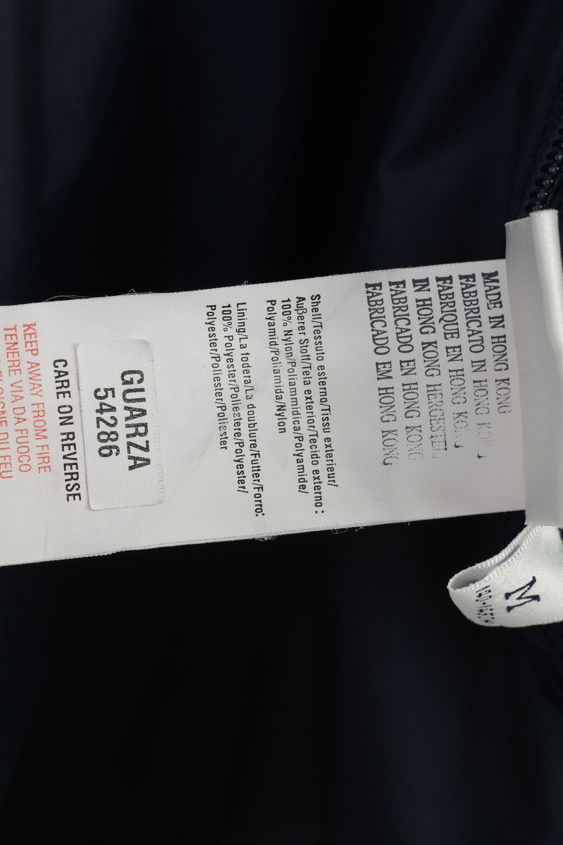 Ellesse Boys M 146 Jacket Navy Beige Double Side Zip Neck Juniors Fleece Pocket Nylon Collar vintage Top