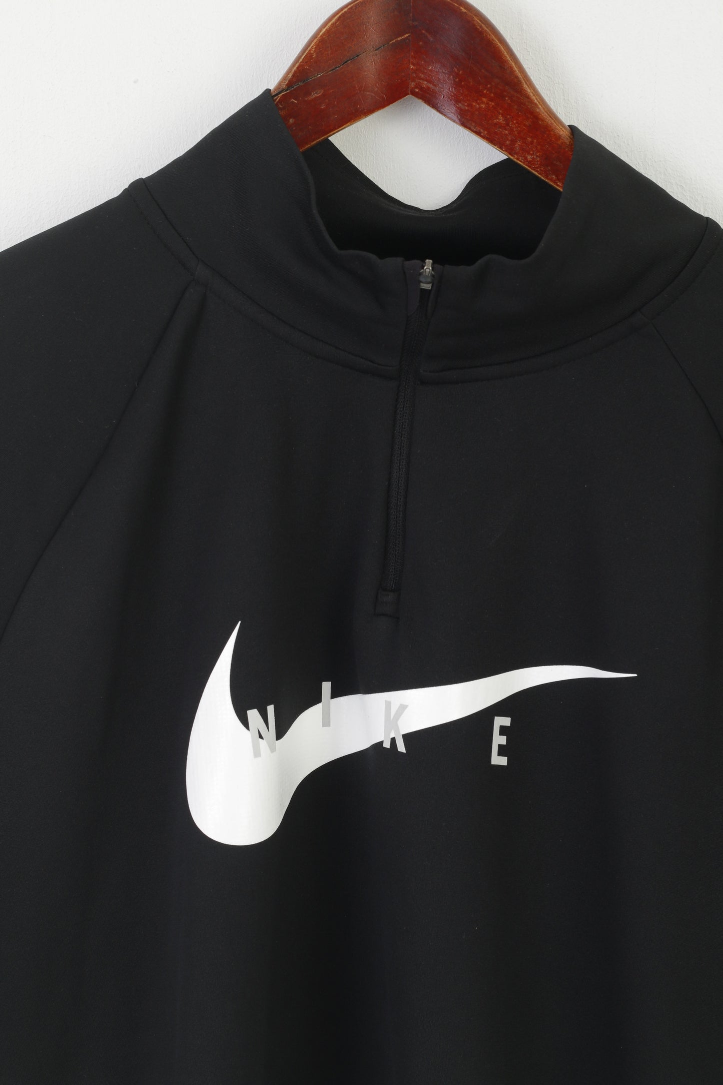 Nike Running Men L Shirt Black Dri-Fit Sportswear Active Long Sleeve Top