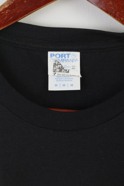 Port &amp; Company Camicia da uomo M in cotone nero con grafica Best of 1982 Top girocollo