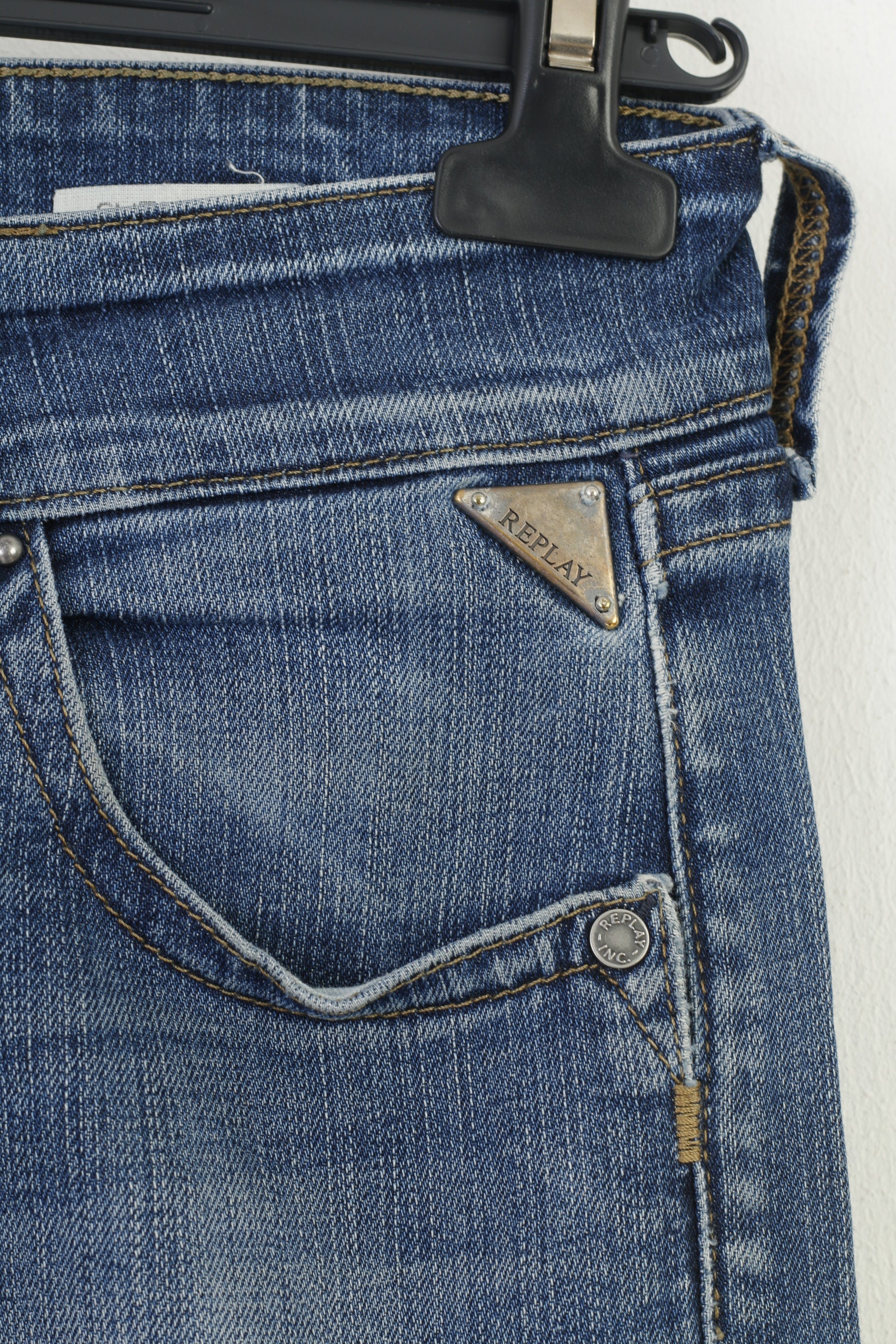 Replay Blue Jeans Women 28 Trousers Denim Cotton Swenfani Denim Jeans Pants