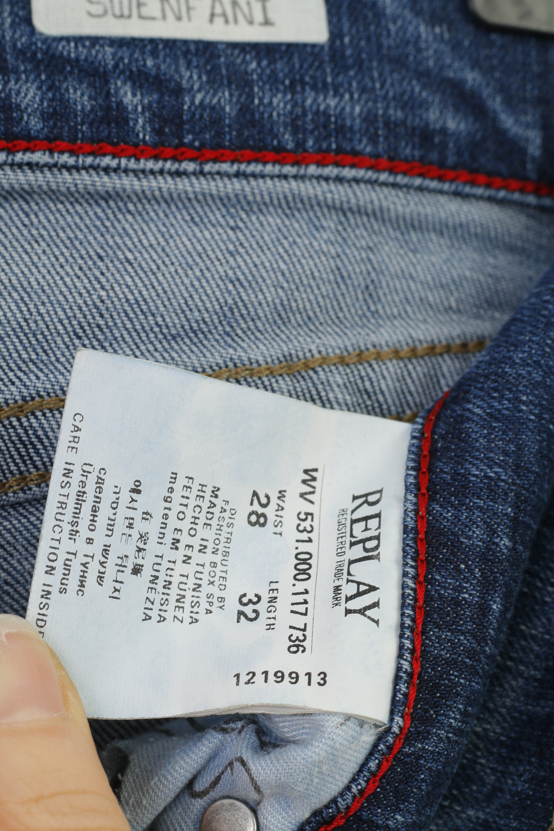 Replay Blue Jeans Women 28 Trousers Denim Cotton Swenfani Denim Jeans Pants