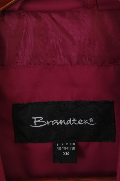 Brandtex Women 36 10 S Bodywarmer Rosa Vintage Leggero Snap Outwear Gilet