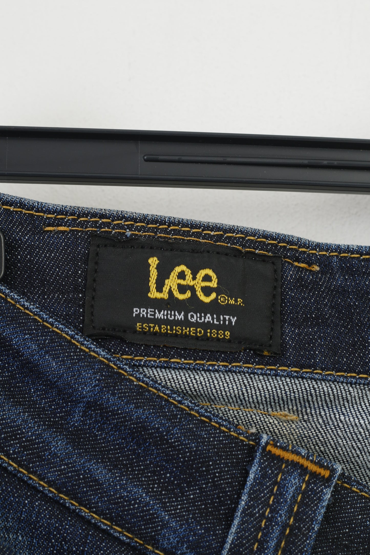 Lee Women 30 Pantalons Jeans en coton bleu marine Denim Pantalon vintage de qualité supérieure