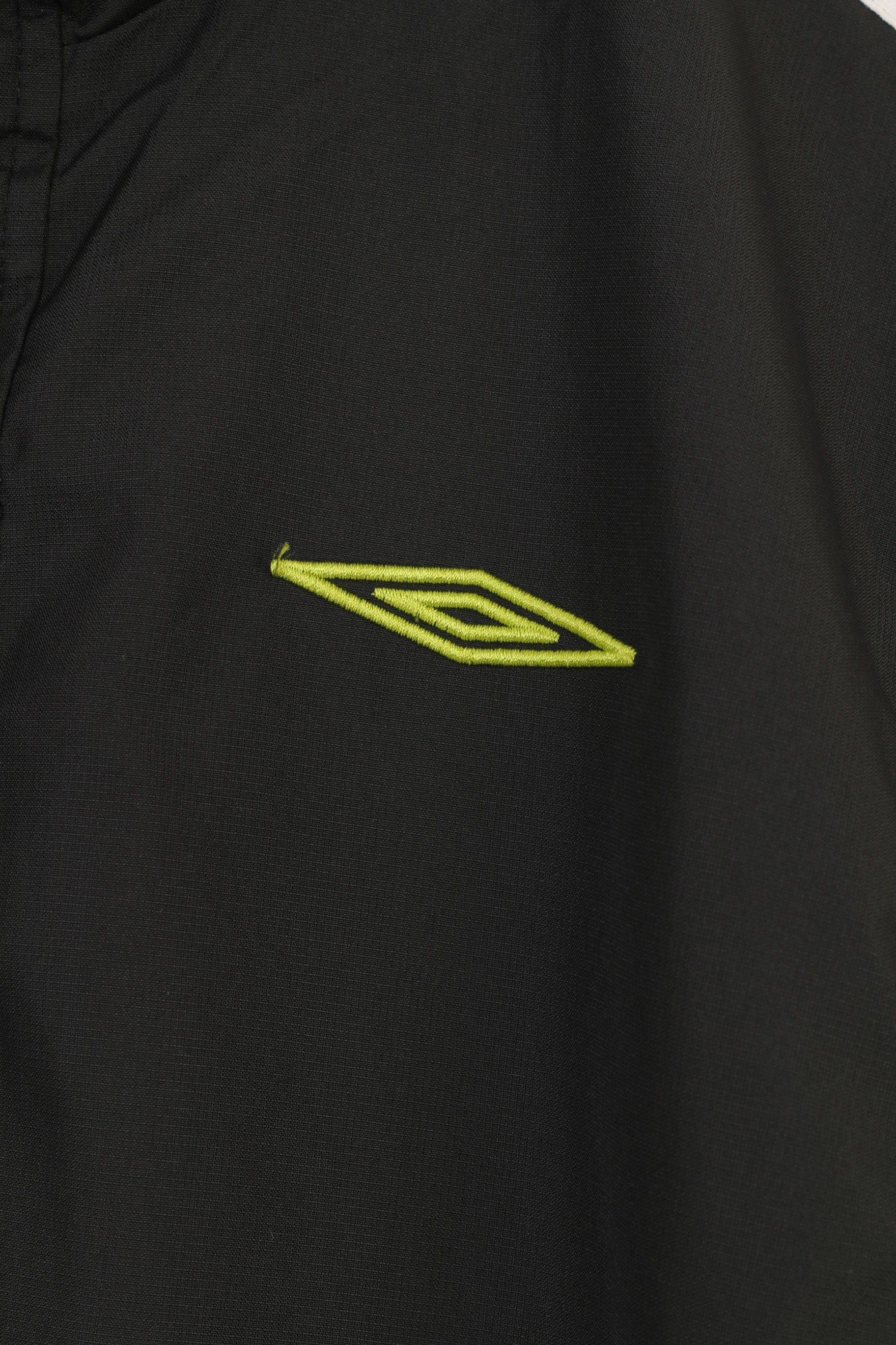 Umbro Boys 140 Veste Full Zipper Sport Noir Gris Outwear Vintage Top