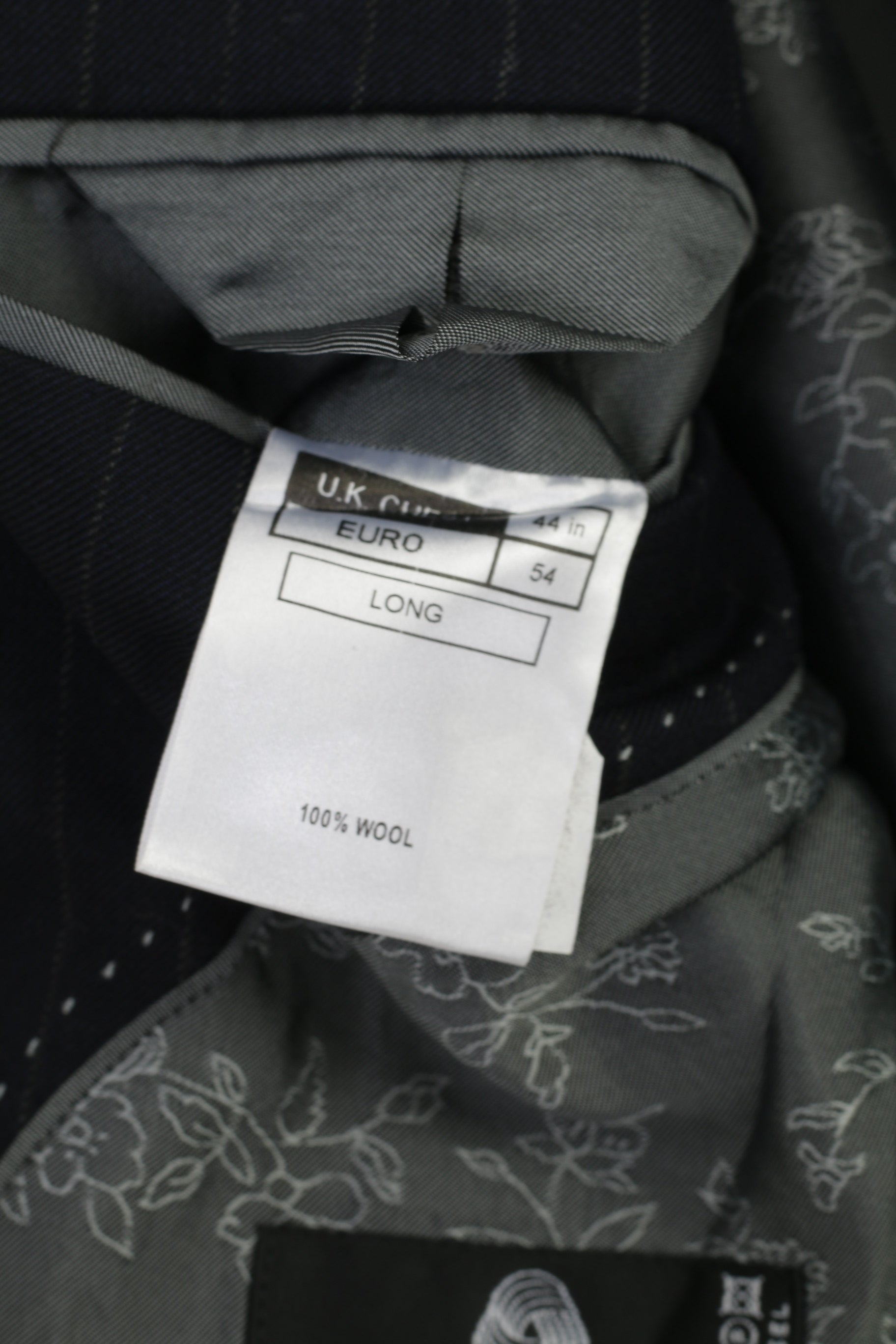 Pierre Cardin Uomo 44 54 Blazer Giacca monopetto vintage in lana a righe blu scuro