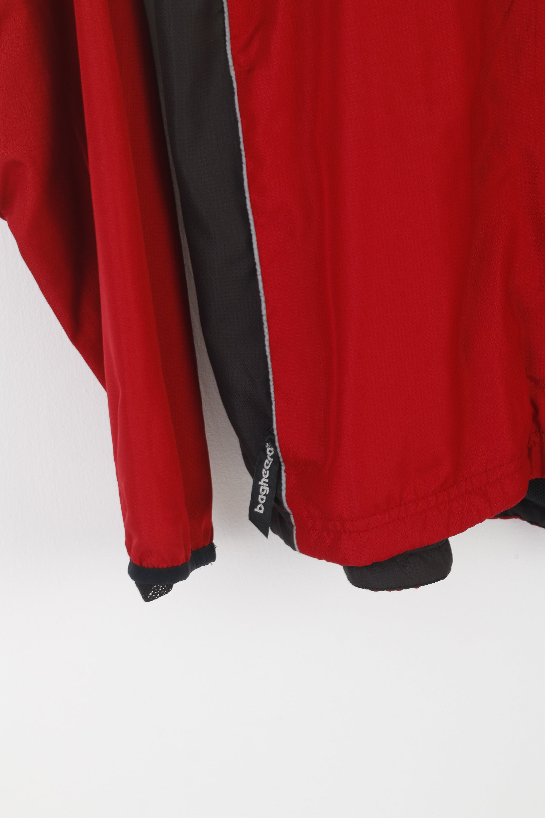 Bagheera Femmes M Veste Rouge À Capuche Coupe-Vent Zip Up Réfléchissant Sport Top