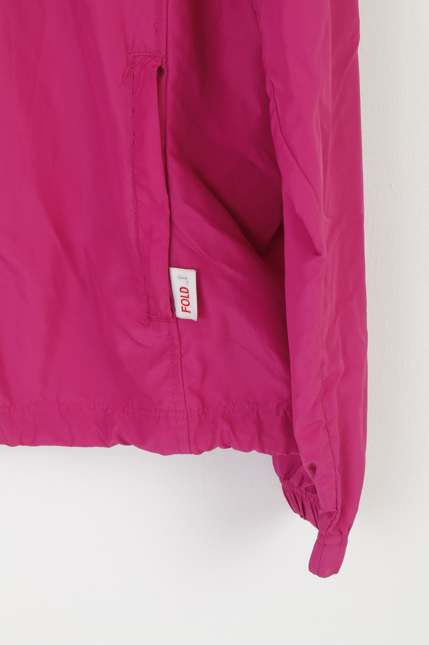Giacca Champion da donna L, rosa, con cappuccio vintage, giacca a vento, cerniera, top leggero