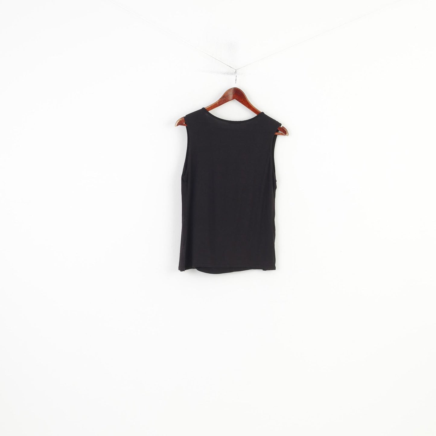 Graffic Maglietta da donna M senza maniche con stampa incrociata Top elastico estivo nero