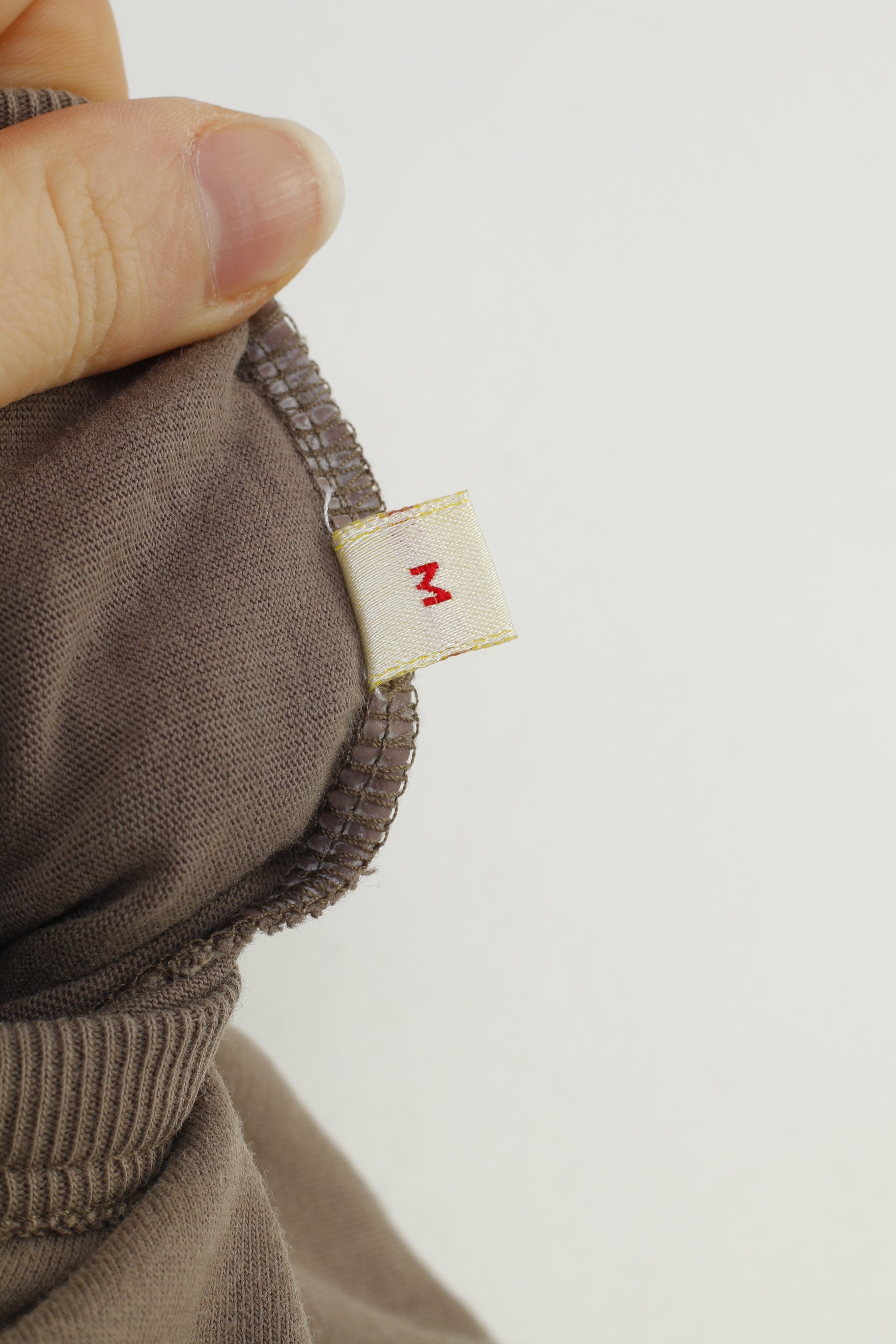 Replay Uomo M T-shirt in cotone manica corta marrone T-shirt girocollo autentico top vintage 