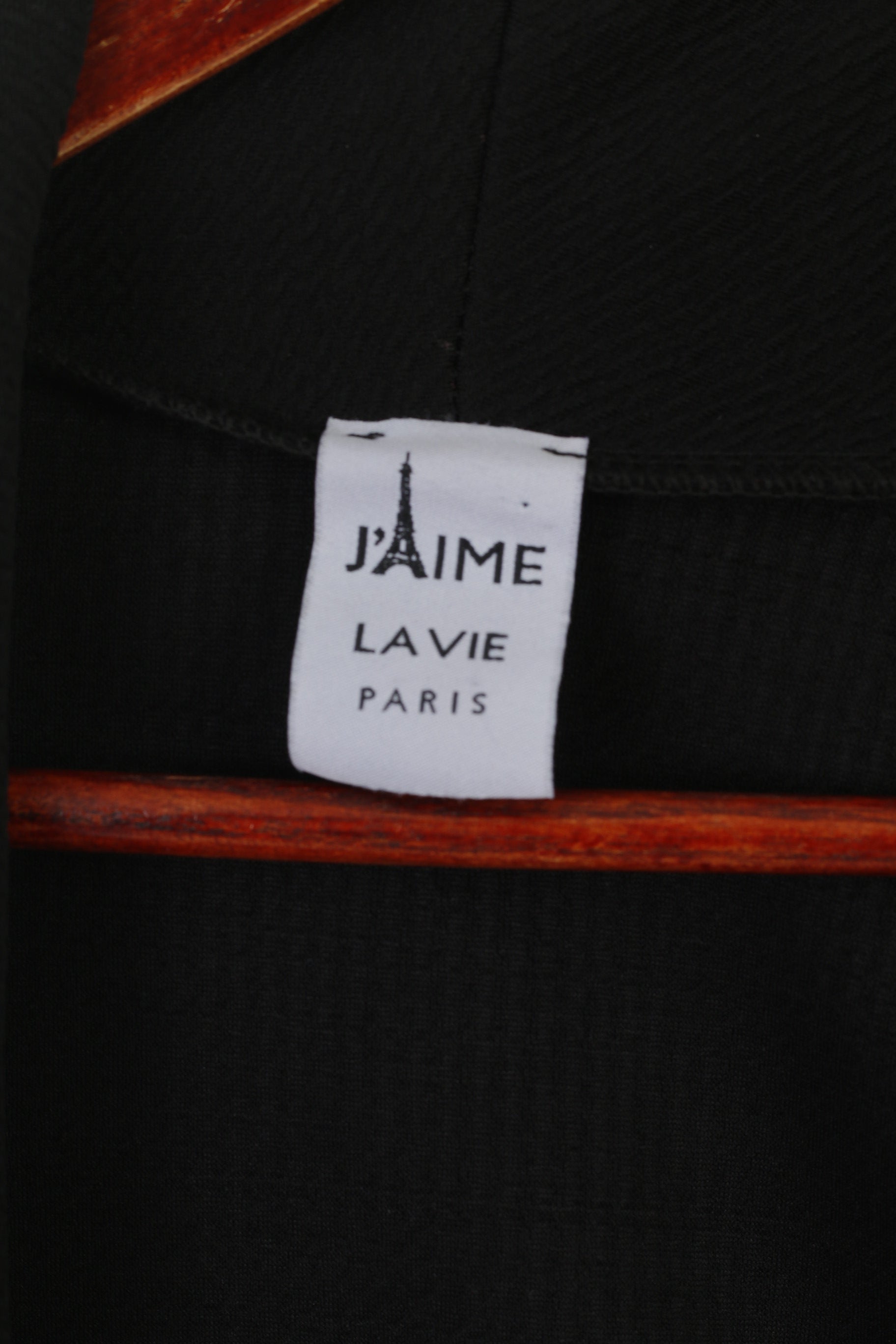 J'amie La Vie Paris Women M Blazer Black Olivia Open Front Casual Overlay Top