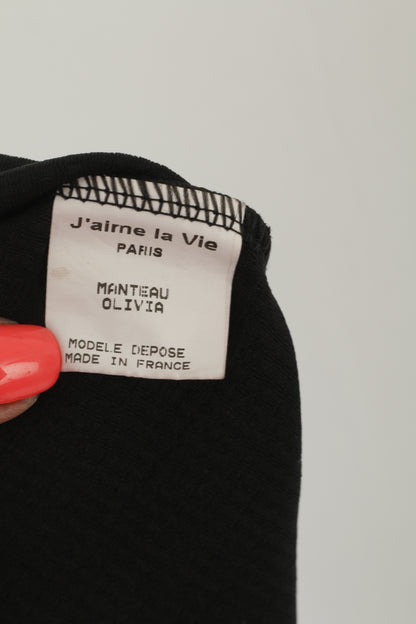 J'amie La Vie Paris Women M Blazer Black Olivia Open Front Casual Overlay Top