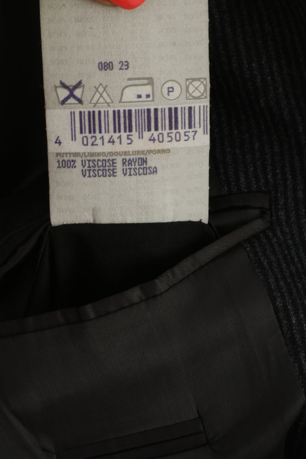 Hugo Boss Men 52 42 Blazer Navy Striped Wool Carlo Basrbera Italy Vintage Jacket