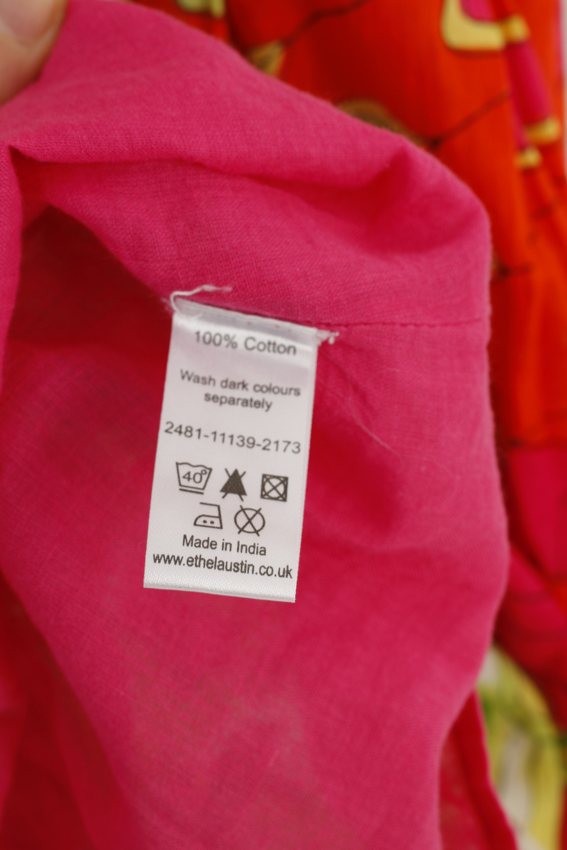 Ethelaustin Robe mi-longue à bretelles en coton évasé multicolore pour femme 14 M