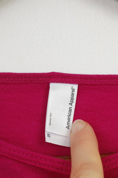 American Apparel Sony Chemise à manches longues et col rond en coton violet pour femme
