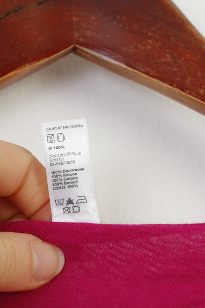 American Apparel Sony Maglietta da donna a maniche lunghe in cotone viola con girocollo