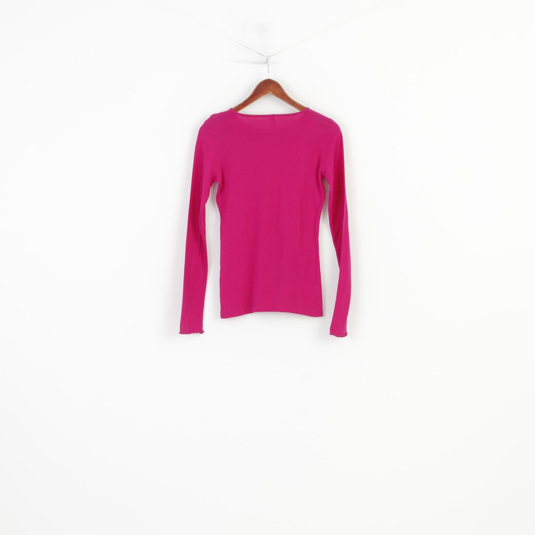 American Apparel Sony Women S Shirt Long Sleeve Purple  Cotton Crew Neck Top