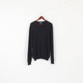 Polo By Ralph Lauren Men XL Jumper Black Cotton Classic Vintage Logo Sweater
