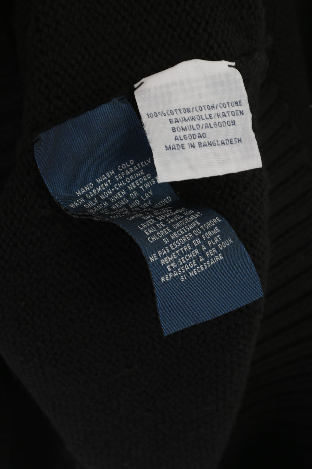 Polo By Ralph Lauren Men XL Jumper Black Cotton Classic Vintage Logo Sweater