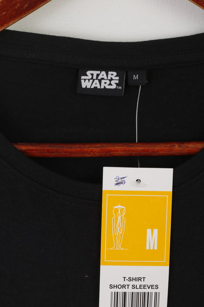 New Star Wars Men M Shirt Black Cotton Graphis Crew Neck Classic Top