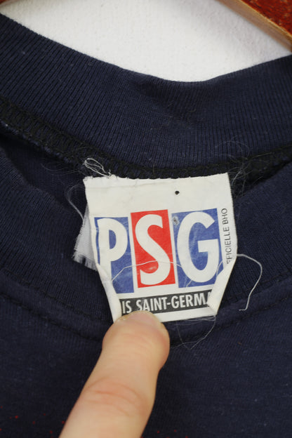 Paris Saint-Germain Homme S T-Shirt Graphique Col Rond Coton Marine PSG Haut De Football