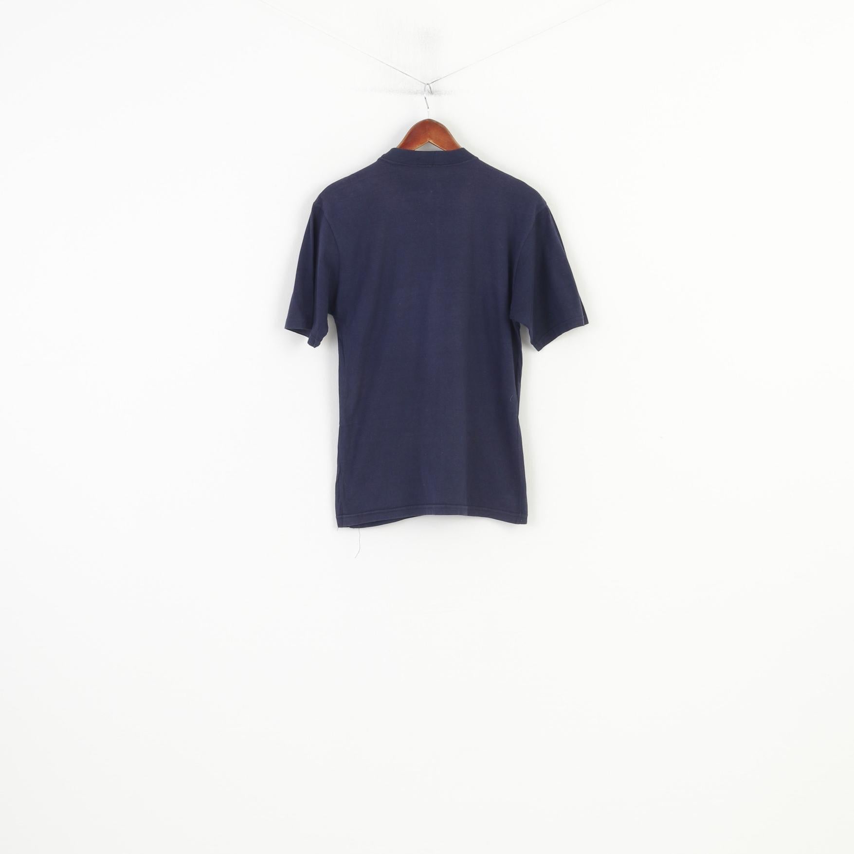 Paris Saint-Germain Men S T-Shirt Graphic Crew Neck Cotton Navy PSG Football Top