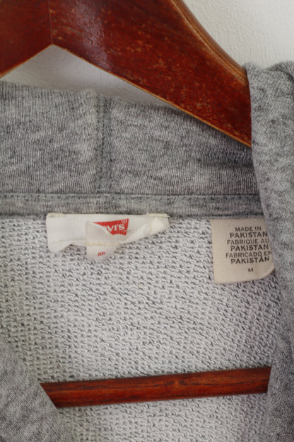 Levi's Men M Felpa con cappuccio vintage in cotone grigio con logo grafico