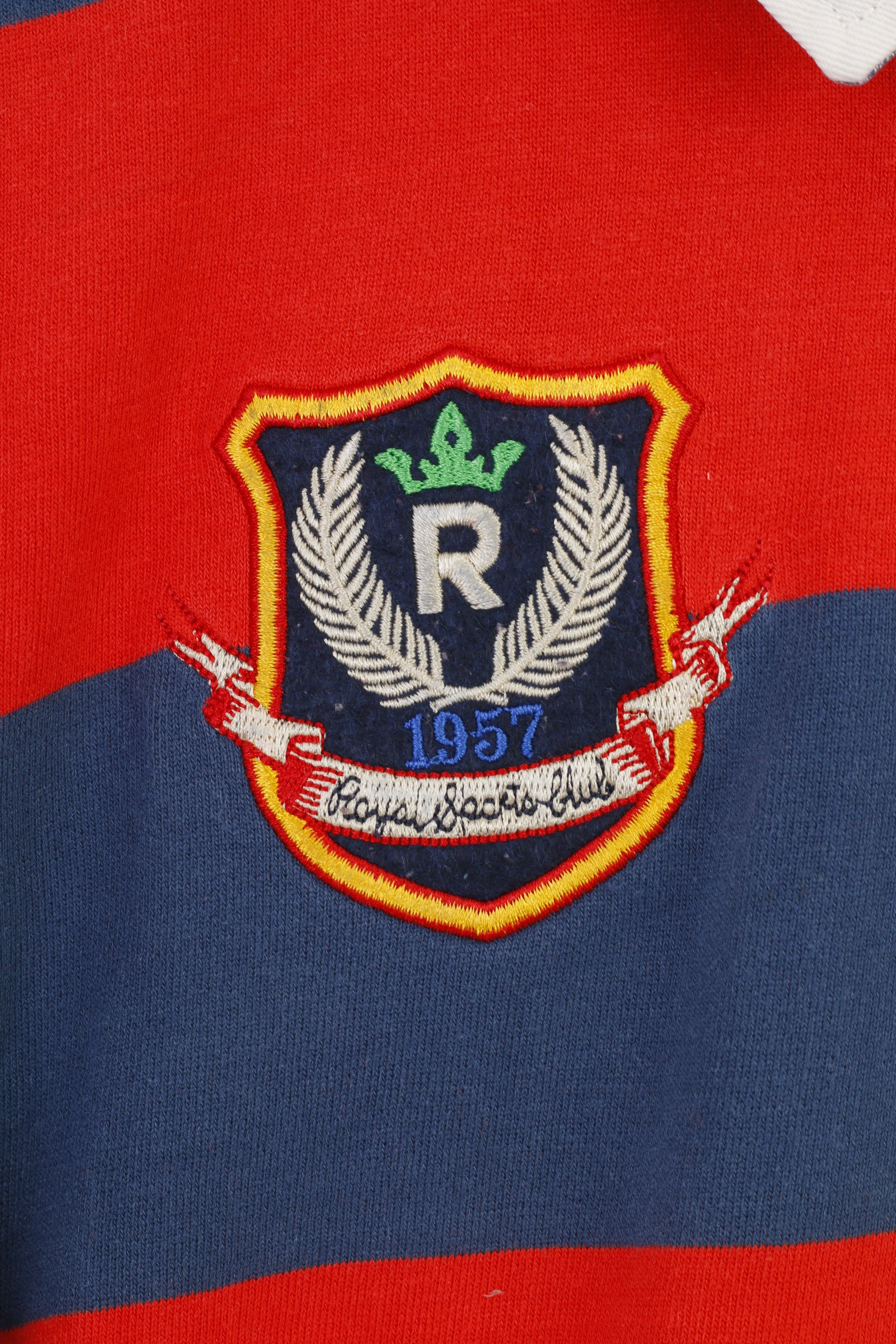 Kids By Lindex Polo 158 à manches longues en coton rayé pour garçon Bleu marine Rouge Vancouver University Top