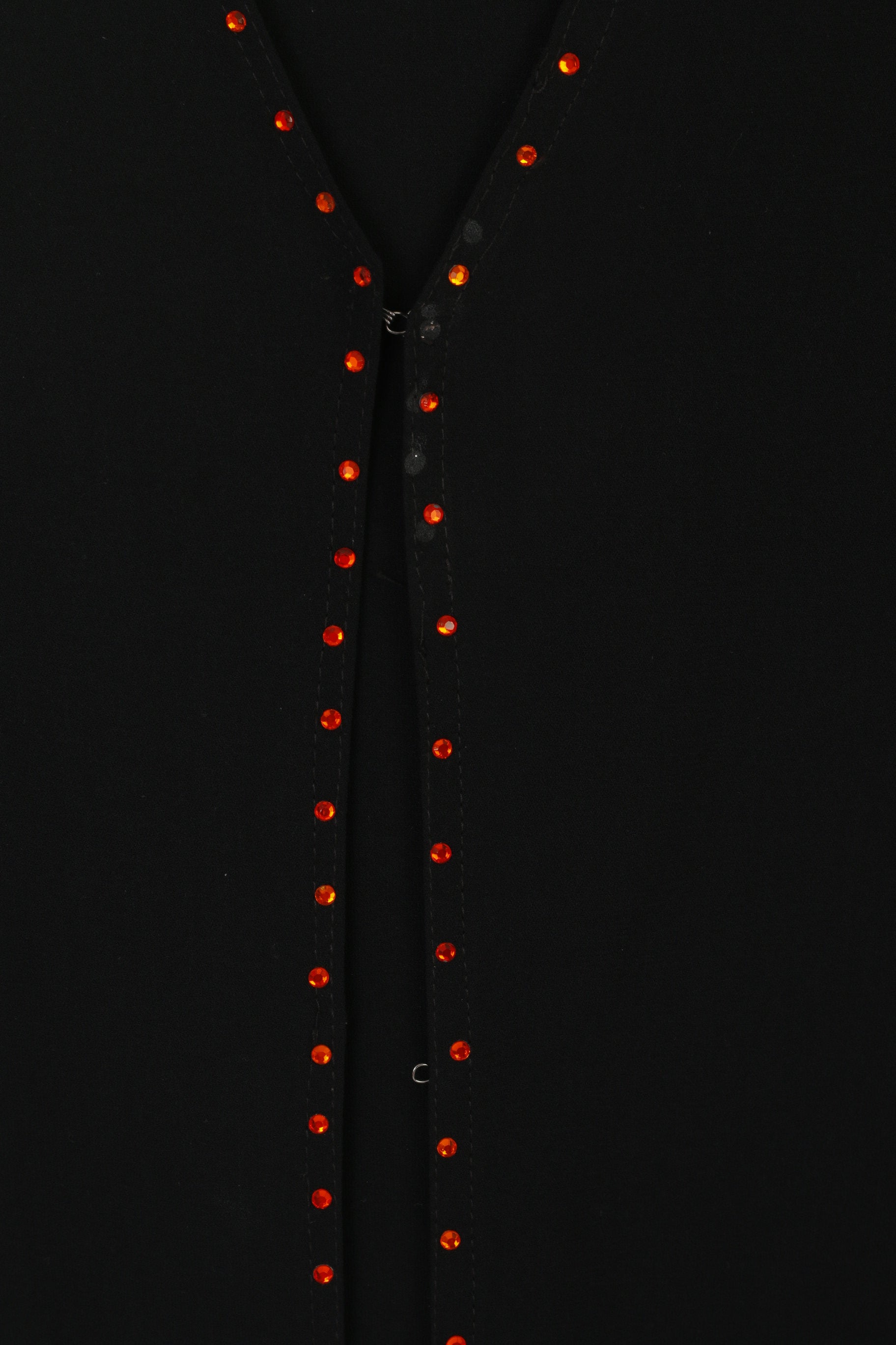 Organza Women L Long Dress Black Turkish Dubai Vintage Detailed Shoulder Pads