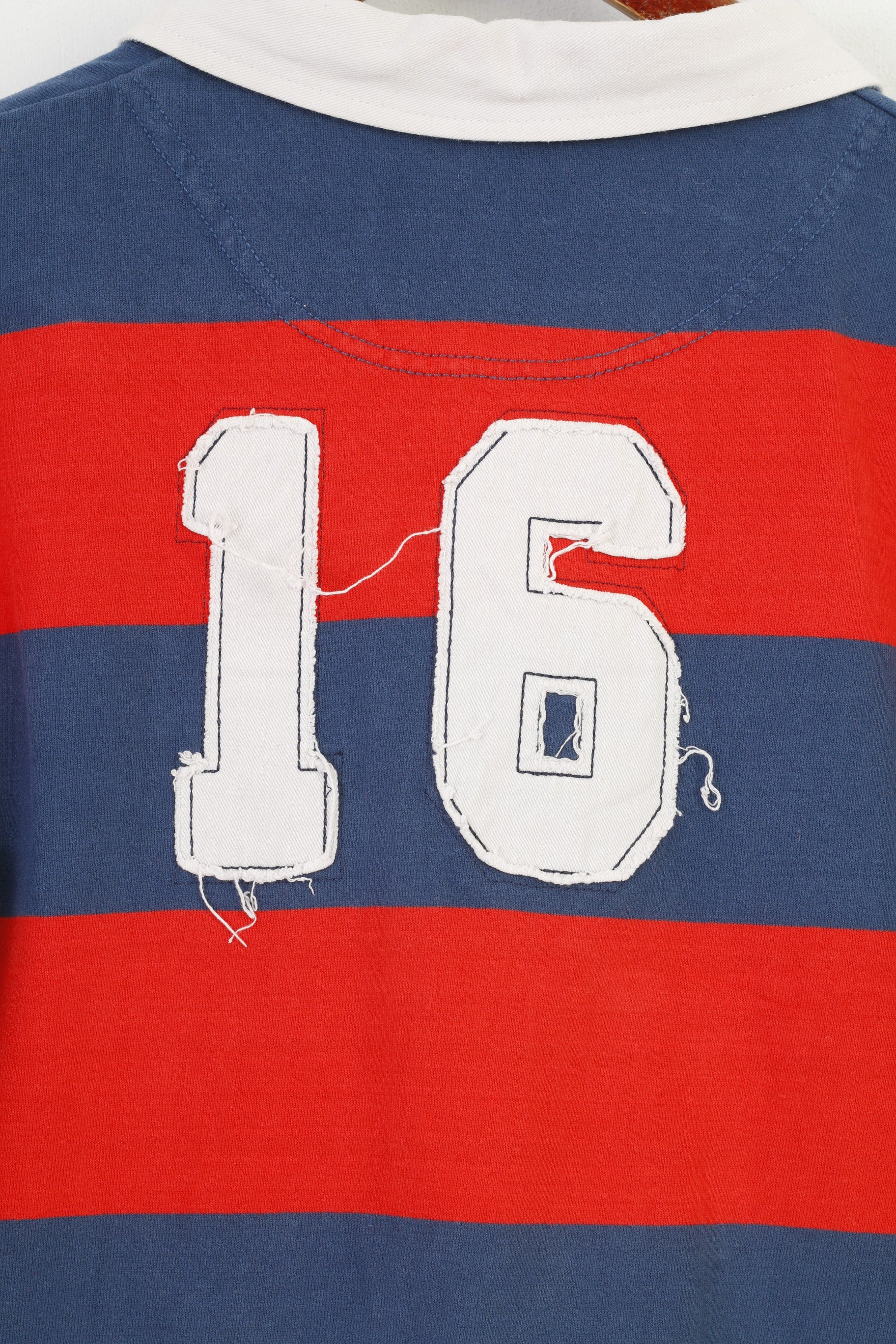 Kids By Lindex Polo 158 à manches longues en coton rayé pour garçon Bleu marine Rouge Vancouver University Top