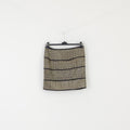 Hoss Intropia Women 42 M Mini Skirt Black Gold Sequins Shiny Disco