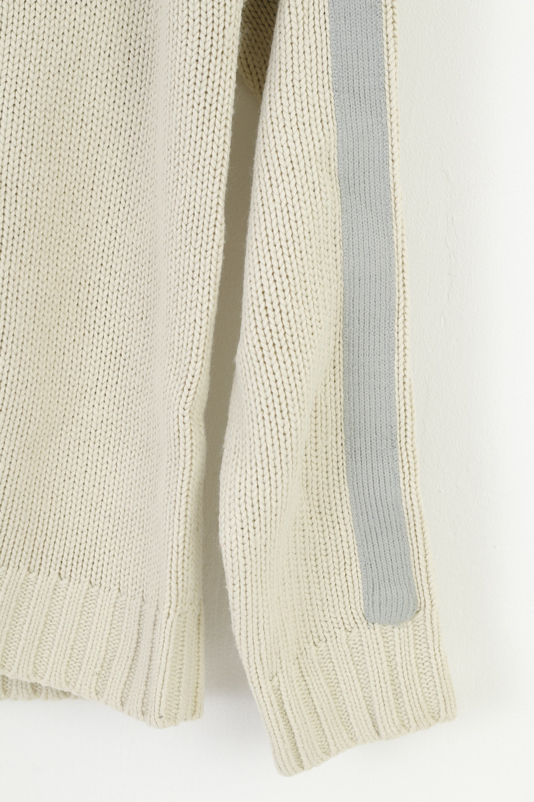 Hewlett Boys S 16 Age Jumper Full Zipper Beige Cotton Sweater Col d’hiver vintage Top 