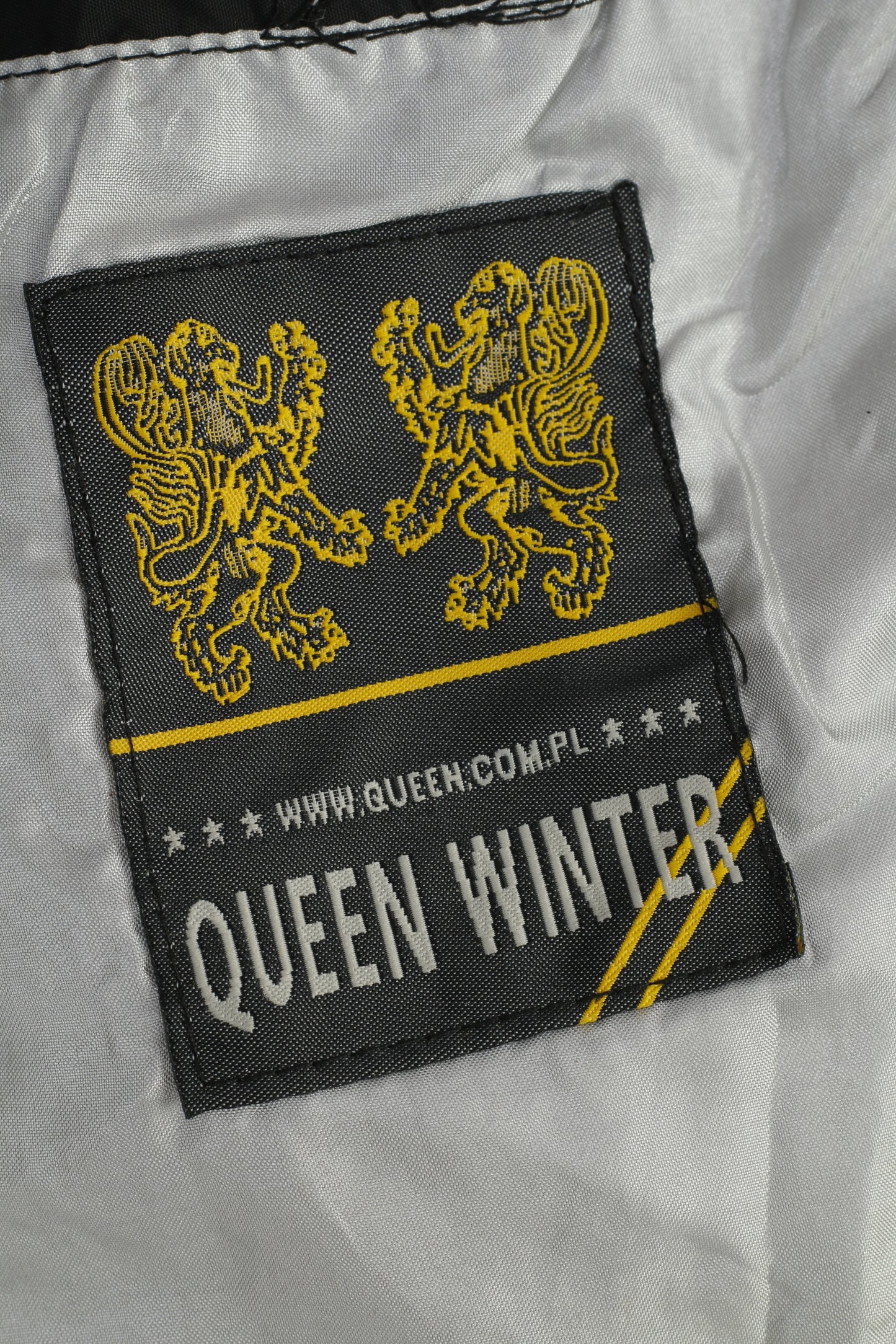 Queen Femmes S Gilet Bodywarmer Noir Matelassé Zip Up Nylon Fourrure Capuche Haut Vintage 