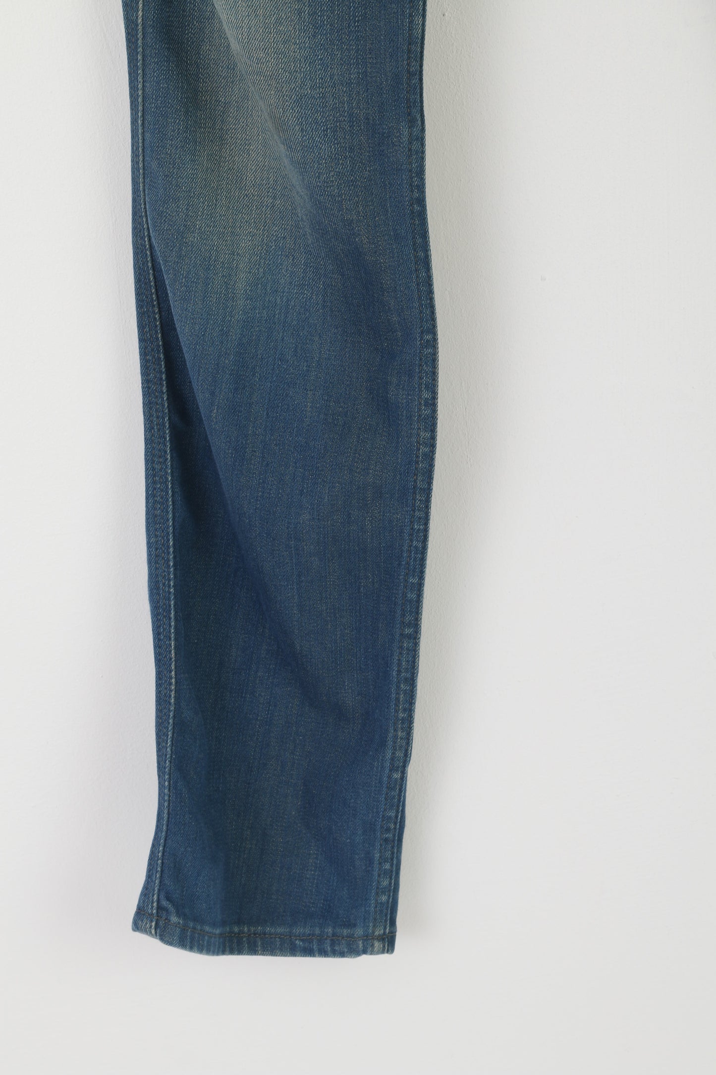 Levi's Femme 30 Jeans Pantalon Bleu Coton Vintage Long Droit Taille Basse Pantalon