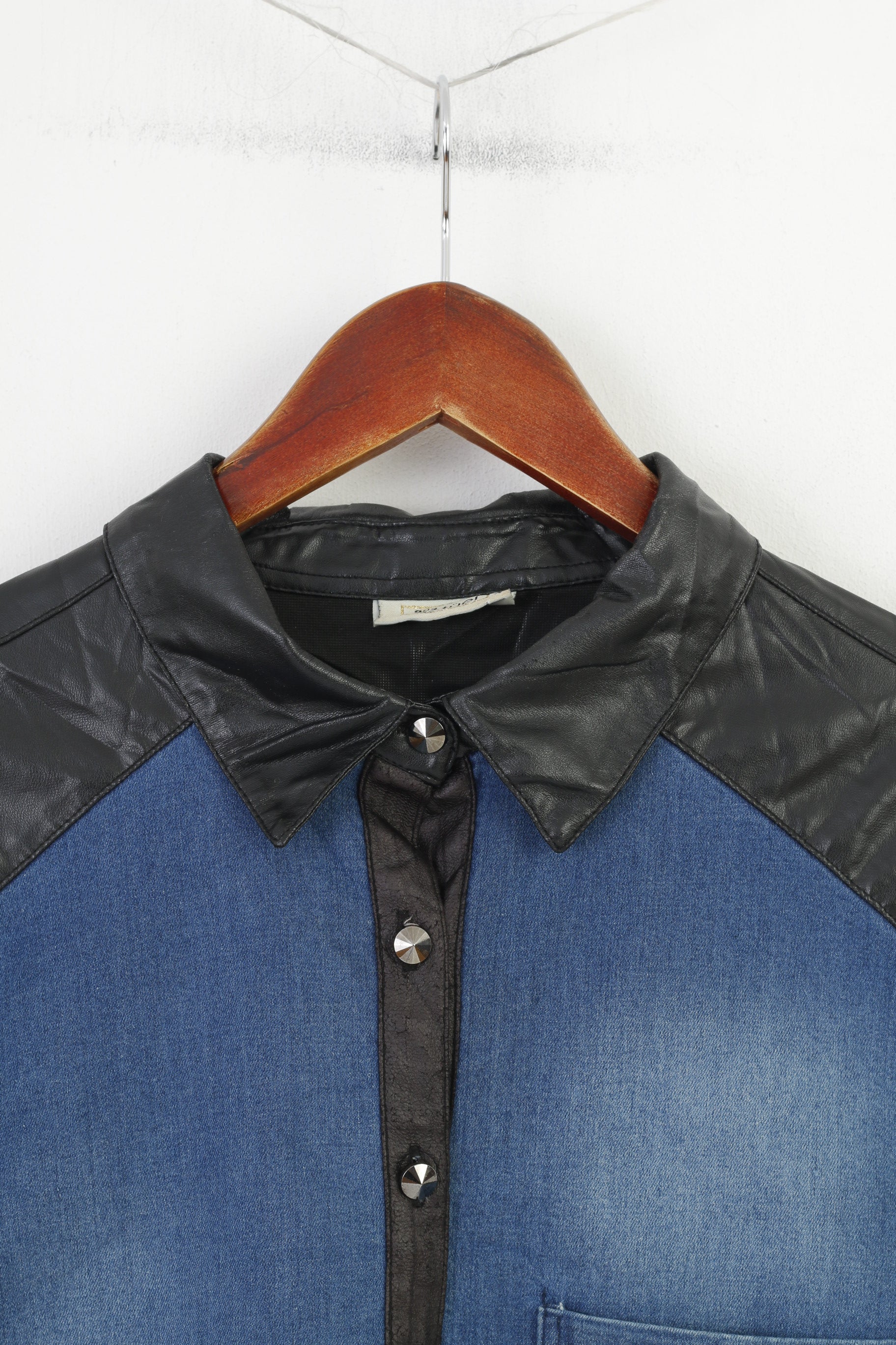 Gdg Actuel Women 4 S Casual Shirt Blue Cotton Glam Lycra Blend Vintage Long Sleeve Top