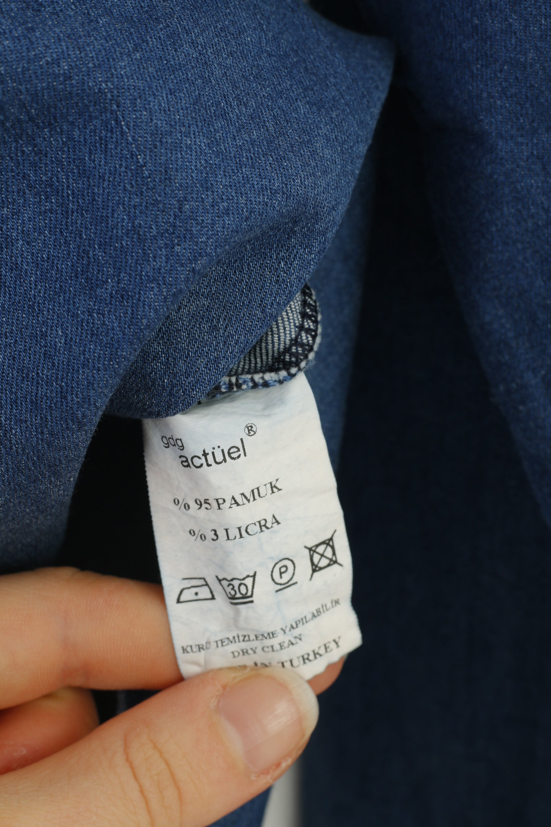 Gdg Actuel Women 4 S Casual Shirt Blue Cotton Glam Lycra Blend Vintage Long Sleeve Top