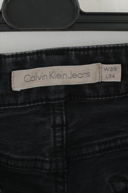 Calvin Klein Jeans Femme 29 Pantalon Pantalon Long Skinny Stretch En Coton Noir