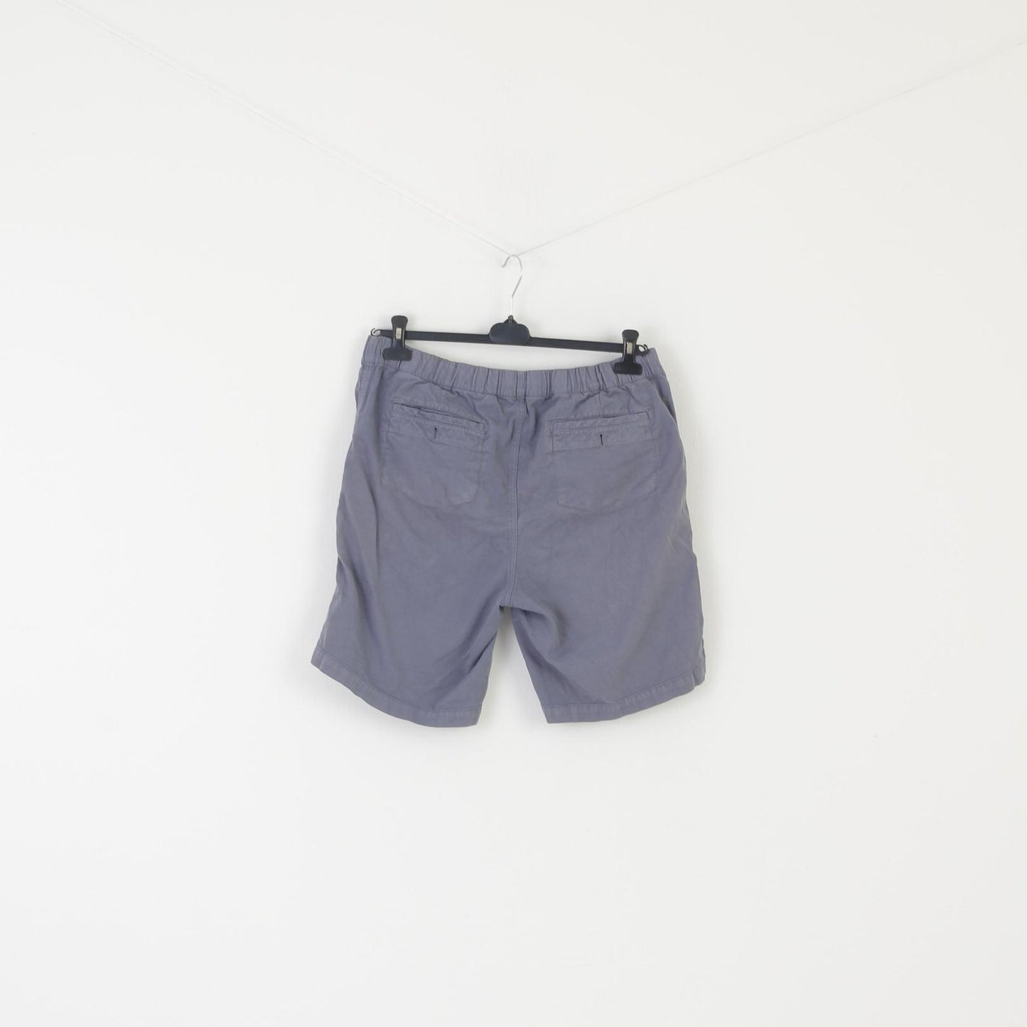 Orvis Men 34 Shorts Bleu Coton Multi Poches Style Rétro Ceinture