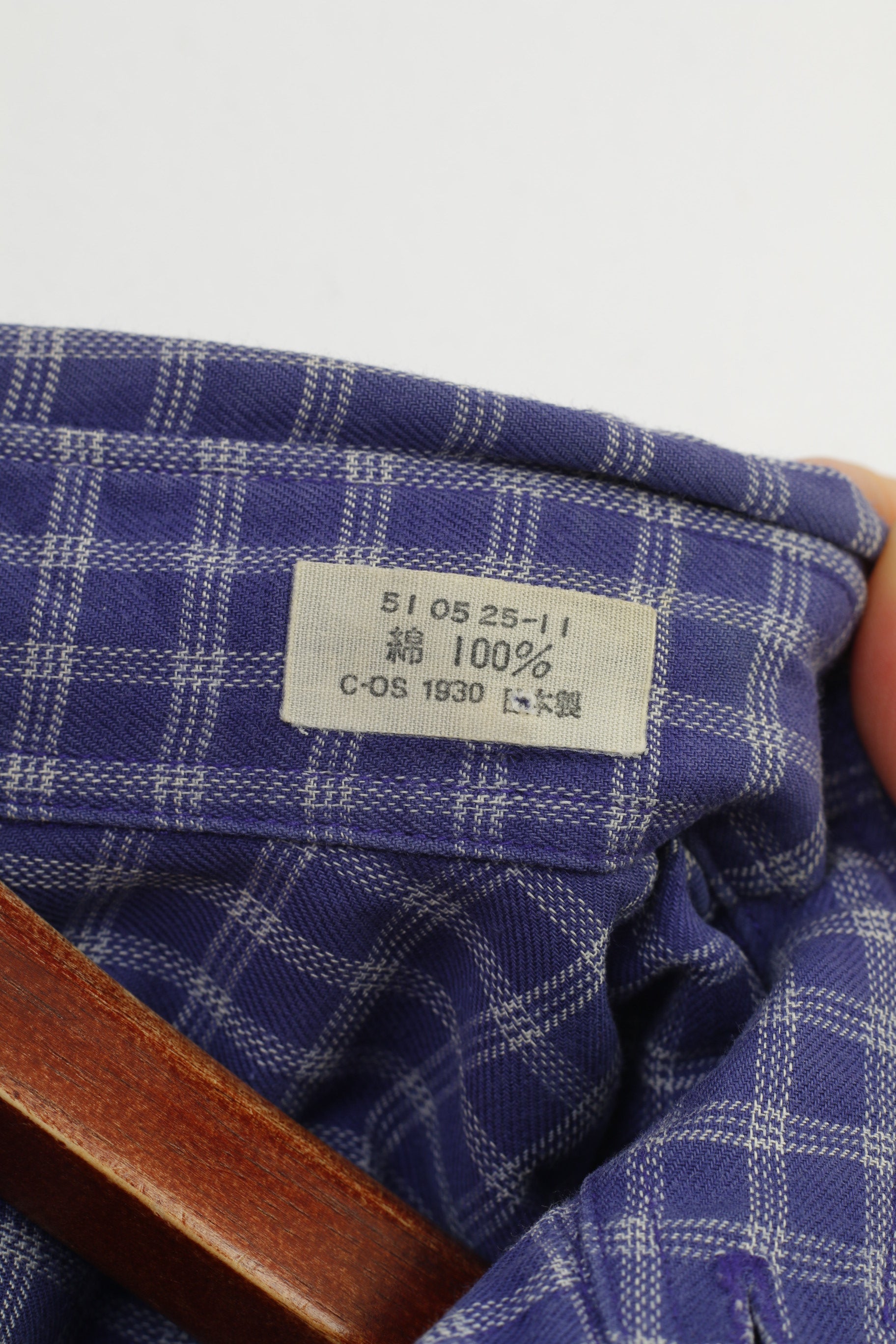 Francis Lai Chemise décontractée à carreaux avec col boutonné et manches longues pour homme Bleu marine 