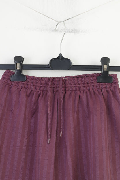 Maddins Boys 22 XS Shorts Shiny Purple Striped Retro Sportswear Vintage Training Pants  Top