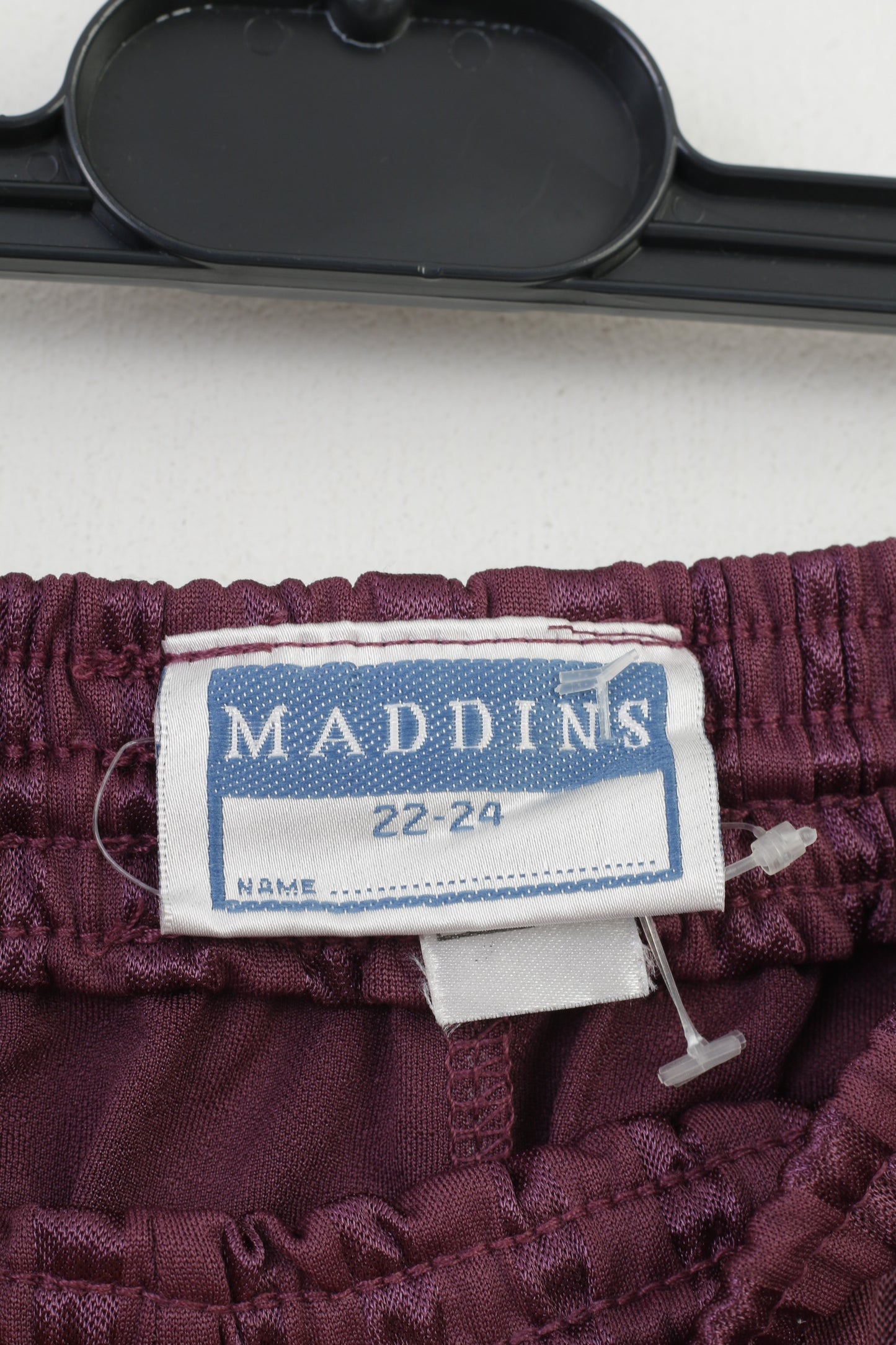 Maddins Boys 22 XS Short Brillant Violet Rayé Rétro Sportswear Vintage Pantalon d'entraînement Haut