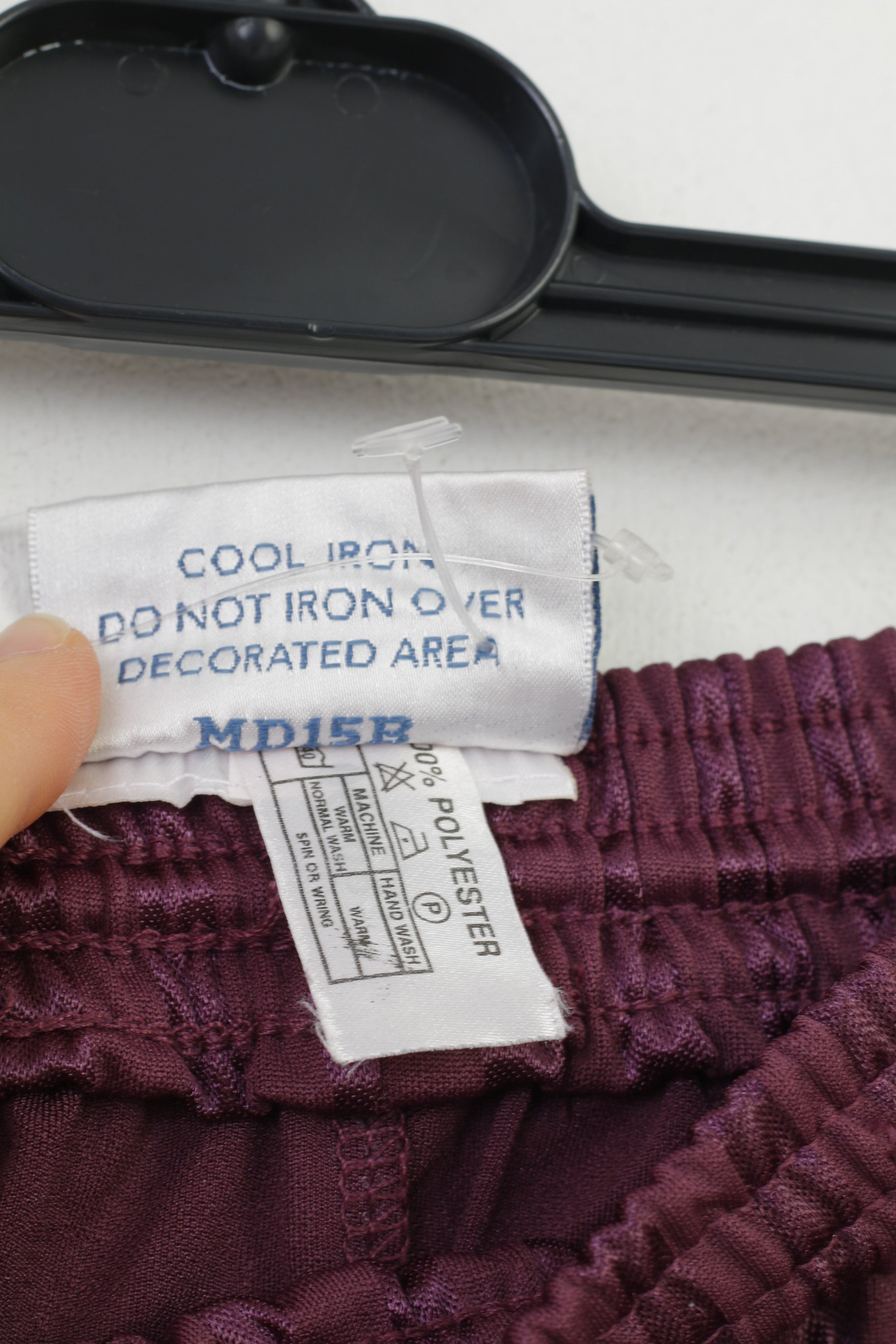 Maddins Boys 22 XS Short Brillant Violet Rayé Rétro Sportswear Vintage Pantalon d'entraînement Haut