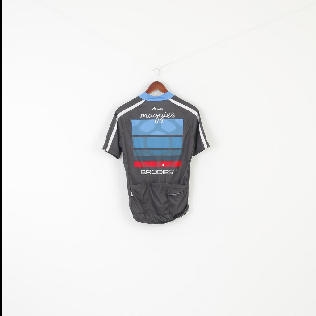 Scimitar Men S Cycling Shirt Gray Ride The North Zip Neck Jersey Vintage Top