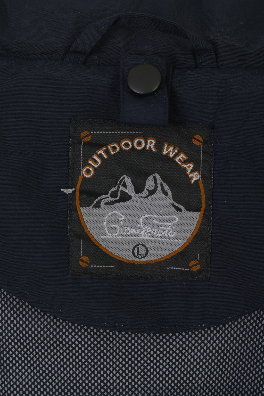 Gioni Feroti Outdoor wear Men L Jacket Blue Vintage Global System Hidden hood