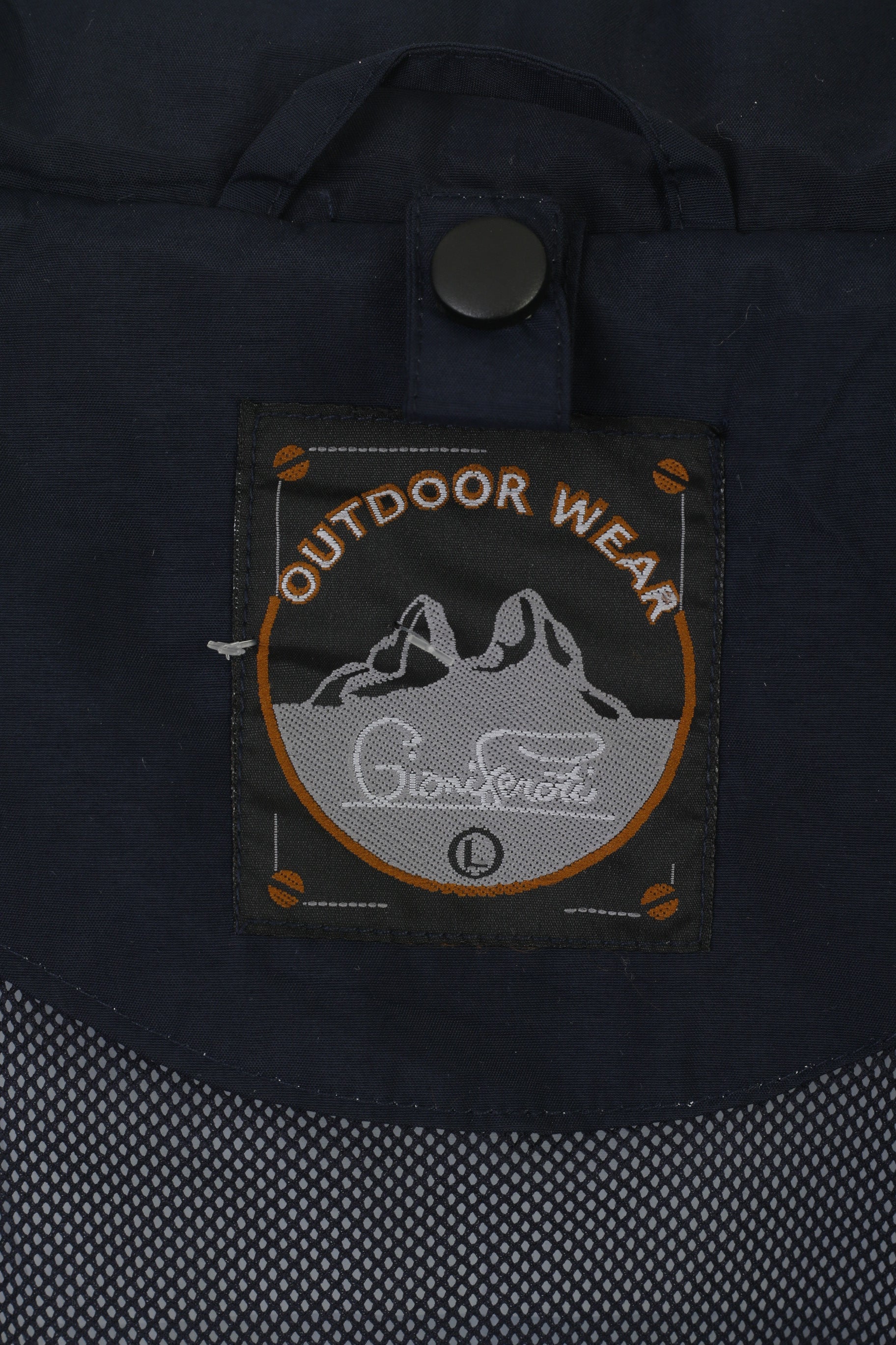 Gioni Feroti Outdoor wear Men L Jacket Blue Vintage Global System Hidden hood